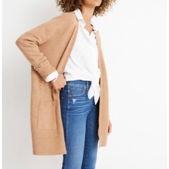 🌷SALE Madewell Kent Cardigan Sweater Size XXS Softest Yarn Merino Wool Alpaca - Picture 1 of 16